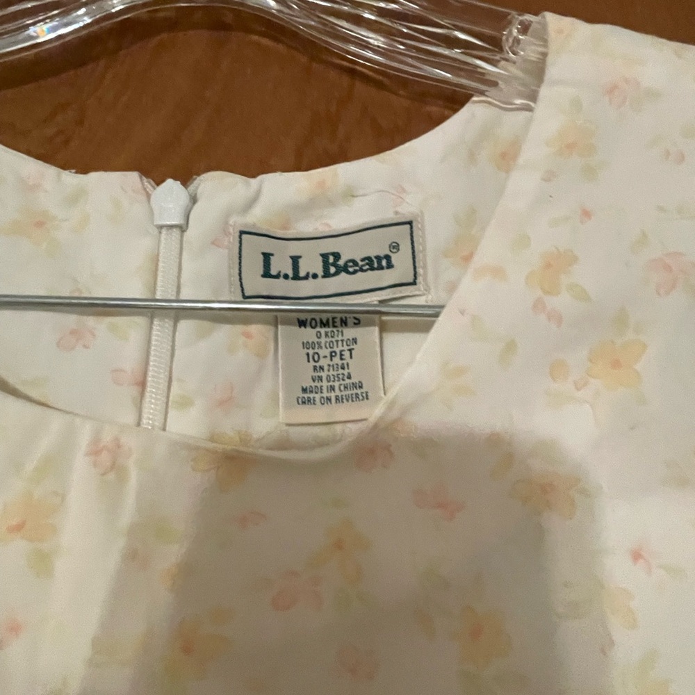 LL BEAN super cute cotton dress with zipper